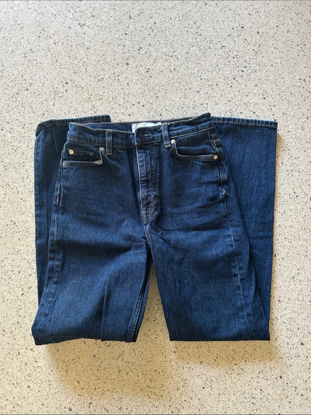 Women's Straight Leg Jeans in Dark Blue